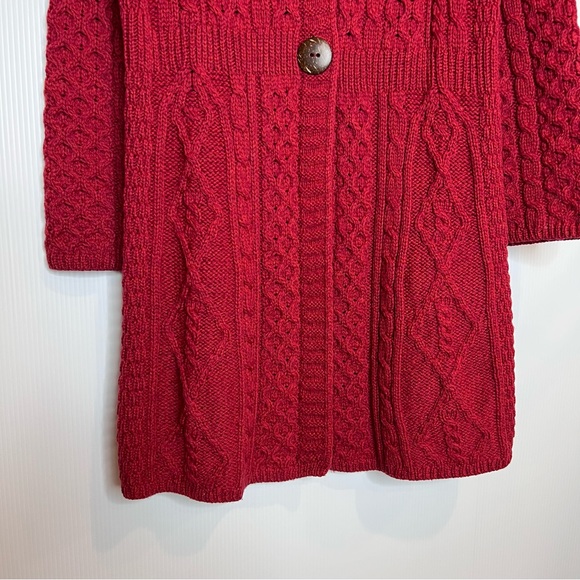CARRAIG DONN 100% Ireland Merino Wool A-Line Cardigan. Size Large - Picture 5 of 11